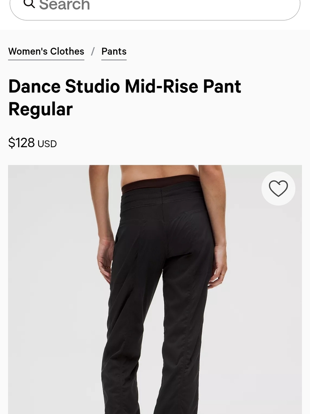 Lululemon Preloved. Dance Studio Mid-Rise Pant in Black. Sz 6